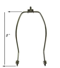 Mestar Decor 8 inch Harp for Lamp Shades, Polished Nickel Finish