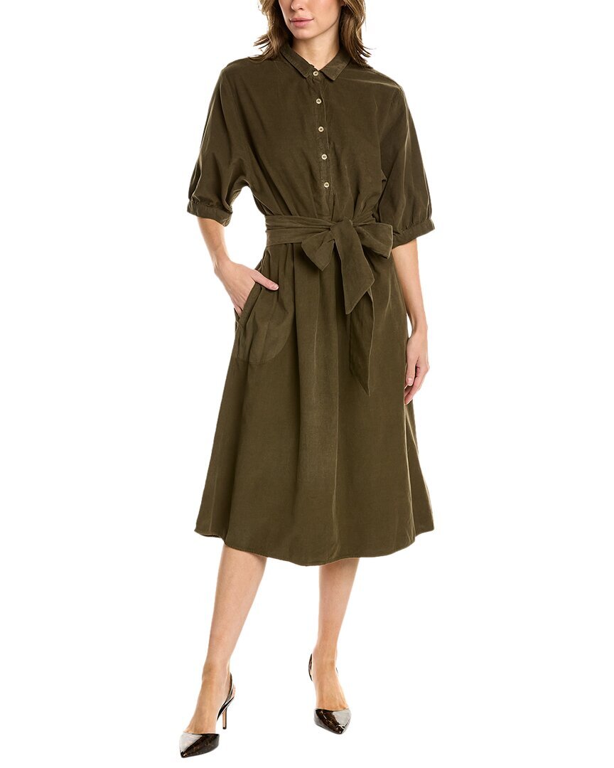 Бархатное платье миди от Graham & Spencer Josie Женское зеленое M