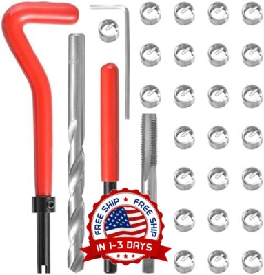 Kit De Insercion Reparacion De Roscado 30 Piezas Danadas Para Volver A Colocar.