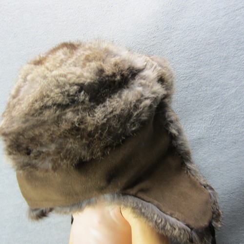 Vintage North King Fur Trapper Rabbit Fur Hat Ushanka Brown - 第 8/12 張圖片