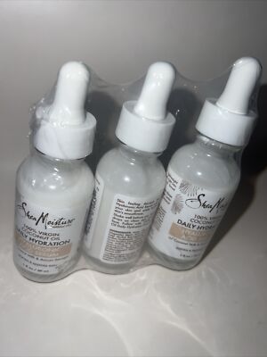 3-PACK Shea moisture 100%  Virgin Coconut Oil Daily Hydration 1 fl oz. Free Ship