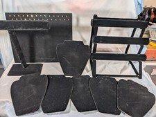 Lot Of Used 9 Jewelry Black Velvet Displays