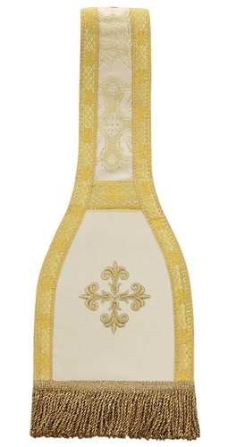Creme Römische Kasel Messgewand mit Stola Manipel Bursa Kelchvelum R675AK50 - Picture 6 of 6