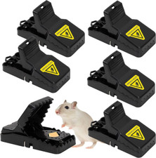 Mouse Trap 6 Pack Heavy Duty Reusable Snap Traps that Kill Instantly Easy Set Up