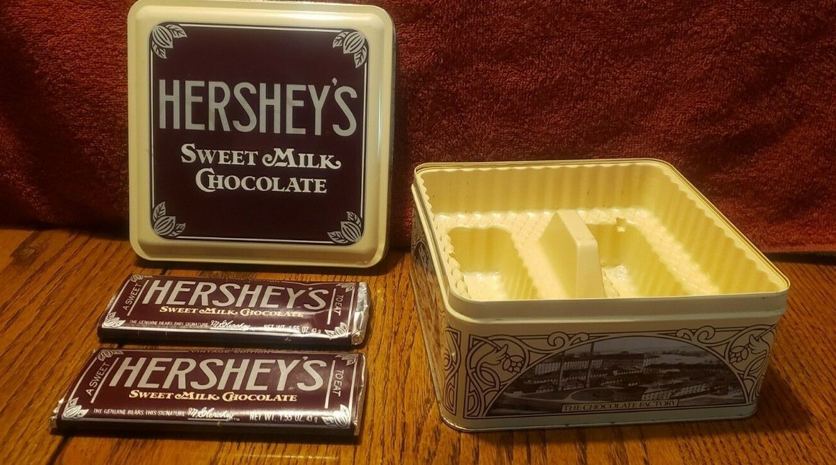 HERSHEY'S MILK CHOCOLATE CANDY BAR 1912 VINTAGE EDITION #1 TIN
