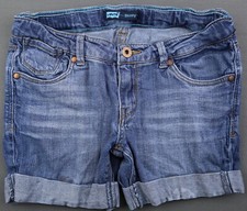 Vintage Girl's 2009 Levi's Skinny Jean Shorts Adjustable Waistband Sz 14R 27x4 