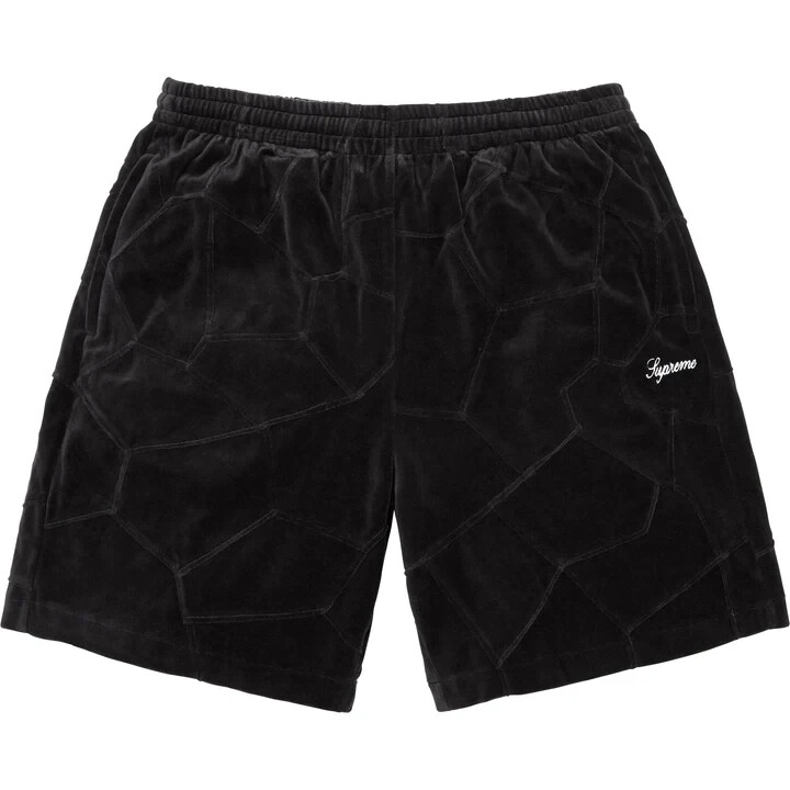 定価以下‼︎Supreme Patchwork Velour Short ベロア Supreme Patchwork Velour Short Black | eBay