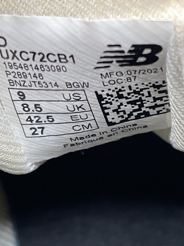 New Balance XC-72 Ivory Aluminum Uk 8.5 Men’s Trainers - Picture 11 of 11