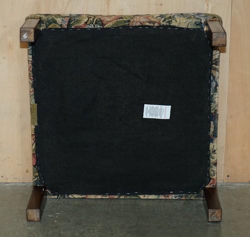 LARGE VINTAGE GEORGE SMITH FOOTSTOOL OTTOMAN WITH EMBROIDERED UPHOLSTERY - Picture 12 of 13