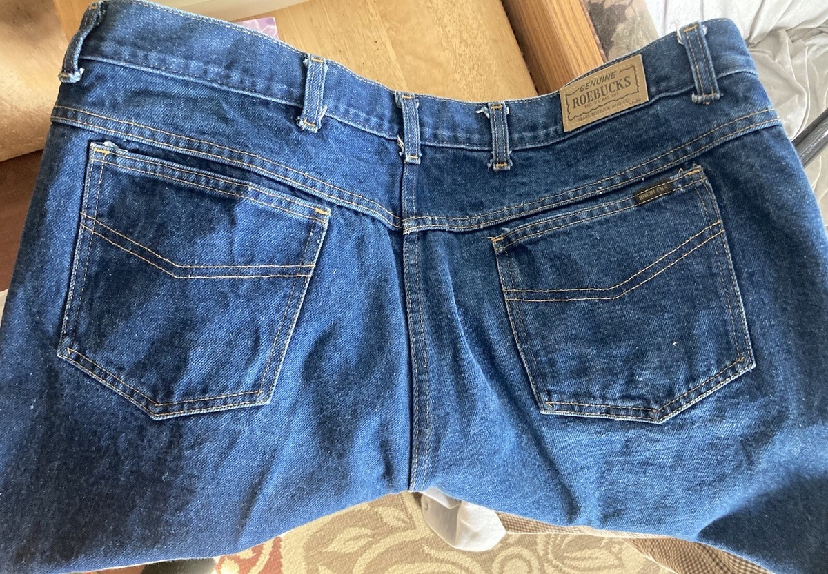 Vintage Sears Roebuck Mens Jeans 44x32 100% Cotton GENUINE