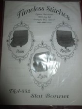 Timeless VINTAGE Adult Sized SLAT BONNETS In THREE STYLES Sewing PATTERN - 2000
