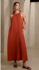 Banana Republic Jumpsuit Women Medium Orange Crew Neck Wide Leg Open Back Nwt
