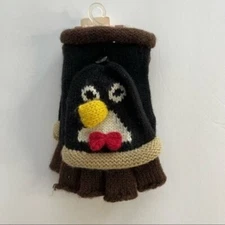 New Penguin Fingerless Convertible Gloves/ Mittens