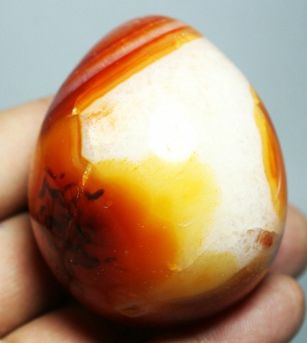 147g Polished CARNELIAN SPHERE EGG -Madagascar - Picture 5 of 8