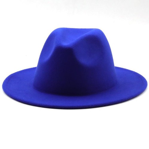 Fedora Hat Women Brim Dress Men Cap Felted Hat Panama Church Wedding Ribbon Band - Picture 12 of 39