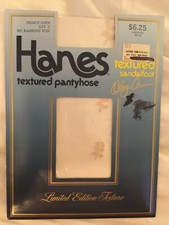 Vintage 1985 Oleg Cassini Hanes Limited Edition Texture Sandalfoot Pantyhose