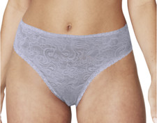 MAIDENFORM High Leg Luxurious Lace Silver Blue Brief Panty Womens S M L XL 2XL