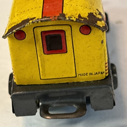 Vagón de tren de hojalata vintage HAJI Santa Fe 2315 Caboose Japón japonés - Imagen 11 de 13