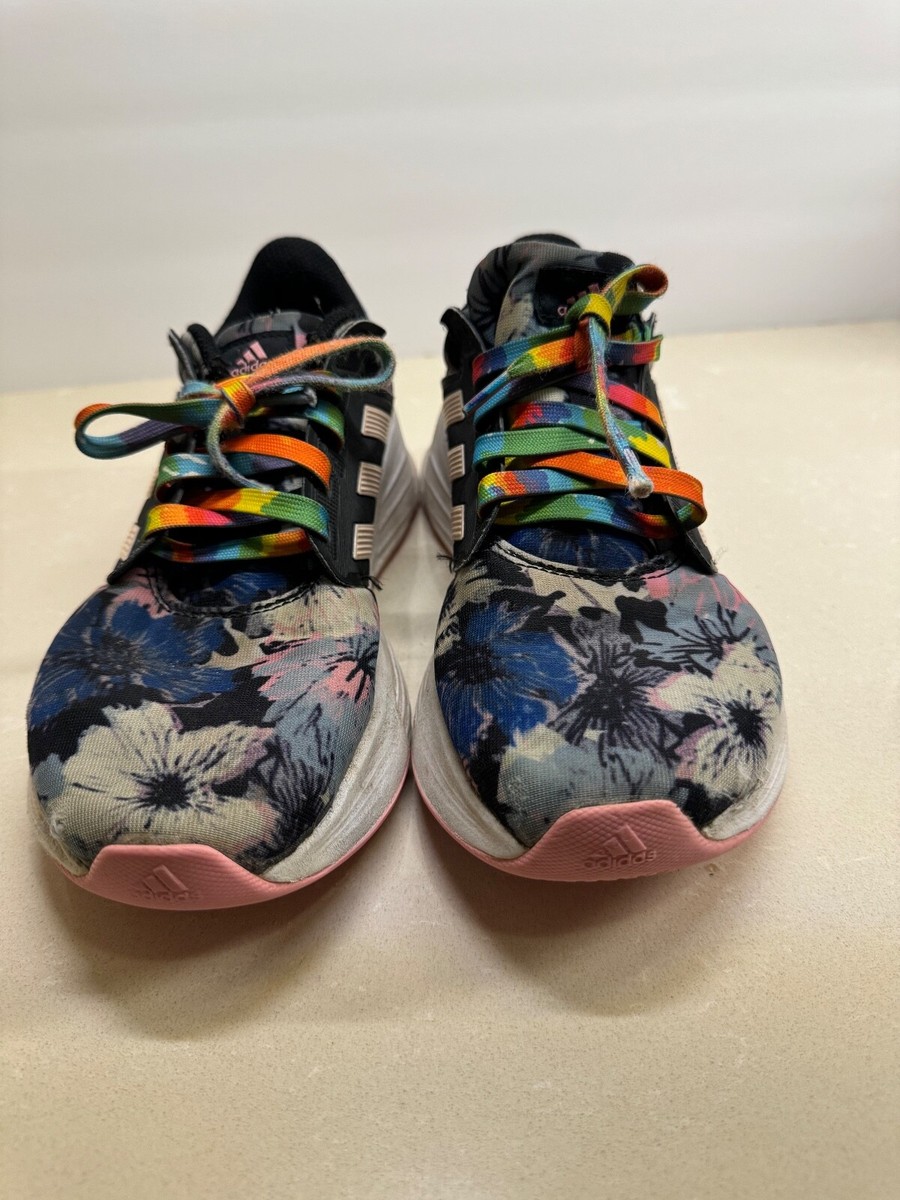 Ｎ Adidas Floral Galaxy 6 Women's Running Shoes Pink Floral