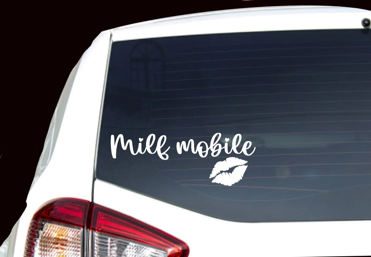 Vinyl Decal Sticker Car Cup House Label 4x4 mom mum milf Milf Mobile mother  Lips | eBay