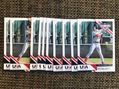 Lot (10) PETE CROW-ARMSTRONG 2020 Panini Stars & Stripes USA Baseball Karten Menge