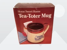 Home Sweet Home Glazed Stoneware 10 oz. Tea-Toter Mug #23831 Vintage 1985