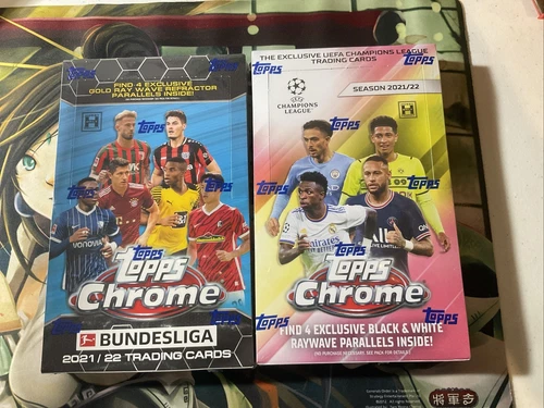 21/22 TOPPS CHROME CHROME HOBBY LITE HOBBY 2 BOXS LOT UEFA & BUNDESLIGA NEW