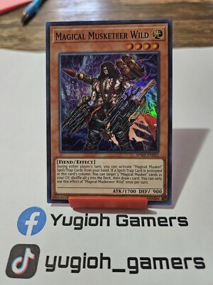 Yu-Gi-Oh Magical Musketeer Wild SPWA 1st Edition Super Rare Light Played |  eBay