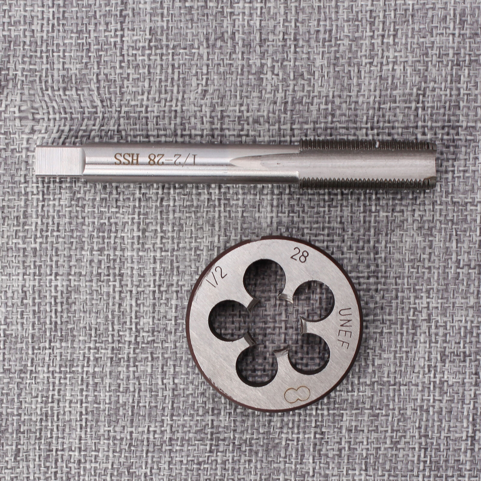 1/2-28 UNEF HSS Right Hand Thread Tap & Die Set 1/2