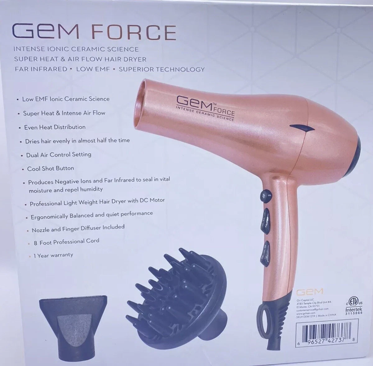 Gem force top hair dryer reviews