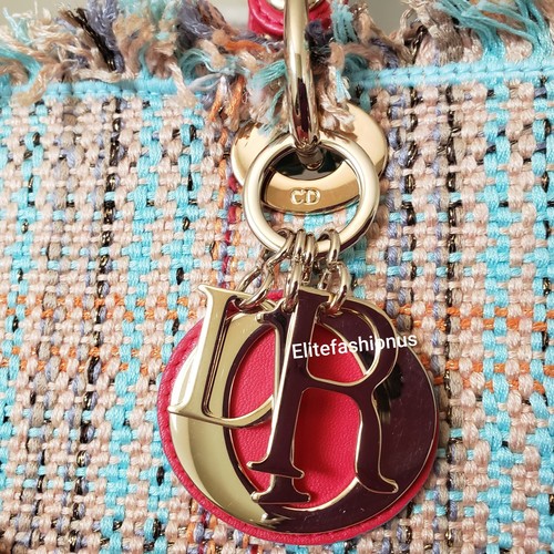 $6,500 Lady Dior multi color heart deco tweed runway Medium bag limited gold hw - Picture 6 of 12