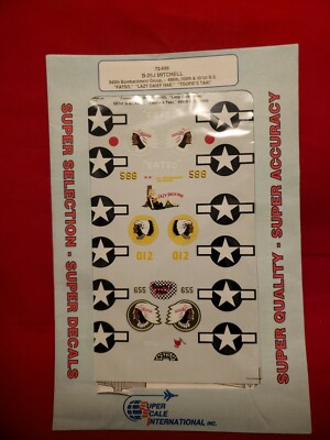 Super Scale International Model Decal 72-689 B-25 J Mitchell (specs in listing)
