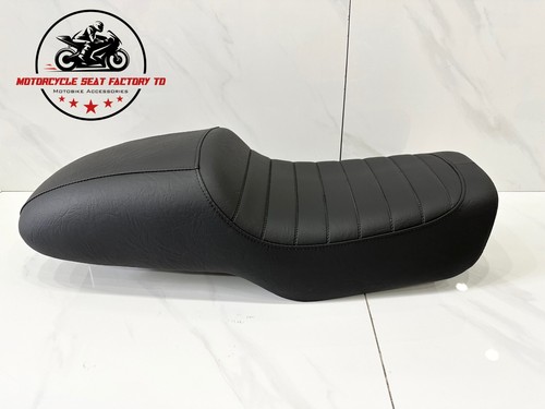 Honda CB750C Custom 1980-1983 Black Seat Low Profile Dual Passenger Cafe Racer.