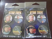 Star Trek Kirk Spock Dr. McCoy Starship Enterprise 2 Sets Photo Magnets ATA-BOY