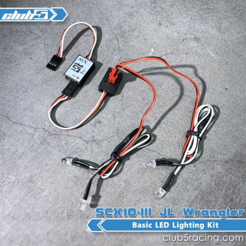 Basic Headlight / Rear Brake Light Kit for SCX10 III Jeep JLU Wrangler - Picture 8 of 8