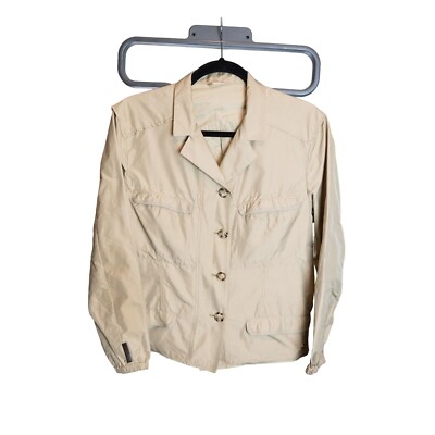 Prada Sport Jacket Women's Size 48 Nylon Cream Brown Tab | eBay Prada Sport Jacket Women's Size 48 Nylon Cream Brown Tab | eBay