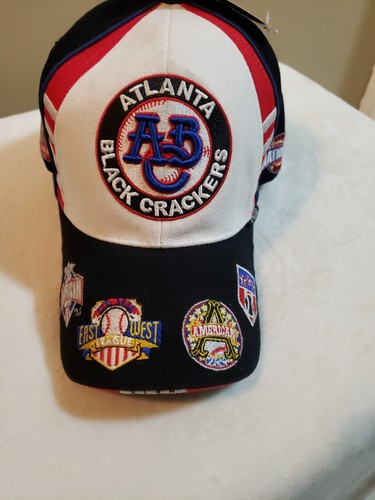 New With Tags Atlanta Black Crackers Hat J-Head-Adjustable Red  Strap - Picture 7 of 21