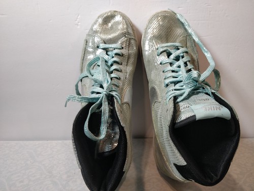 NIKE 2013 BLAZER DISCO BALL 637990 001 SILVER Size 7.5 - Picture 5 of 7