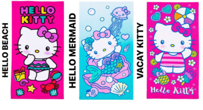 New Hello Kitty Beach BATH Towel 27  x 54   for Kids Girls or Toddler NWT Sanrio