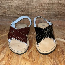 Huarache Artesanal Mexicano. Huarache Cruzado. Sandalia mexicana de cuero hecha a mano