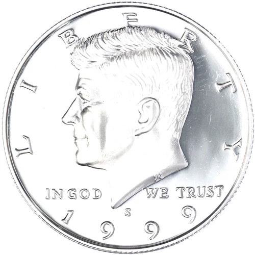1999 -S Kennedy half dollar Gem DCAM Proof 90% Silver