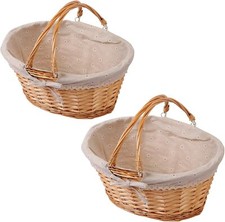 13 inches x 9 inches x 4.8 inches, multi-functional natural wicker basket