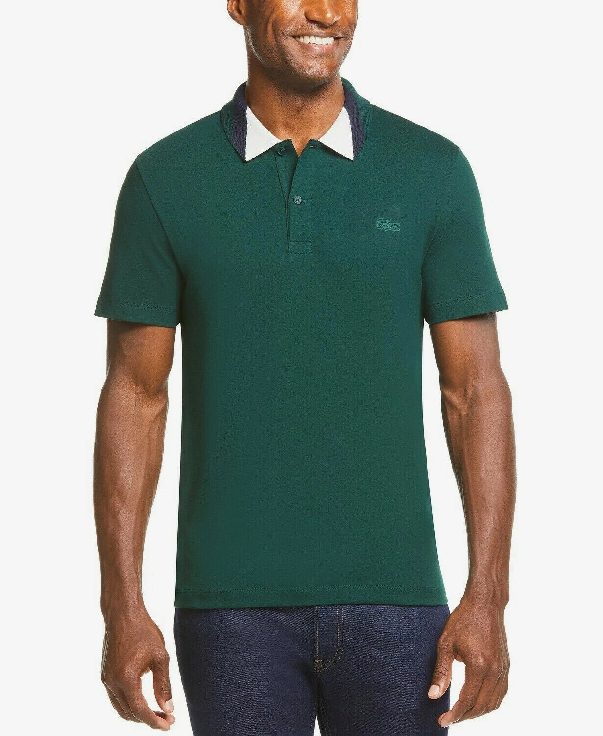 NEW Lacoste Mens Stretch Pique Semi-Fancy Classic Fit Polo Size L $125