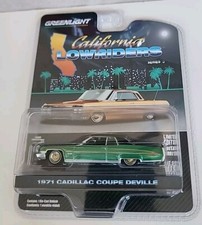Greenlight Chase 1971 Cadillac Coupe Deville California Lowriders Green Machine 