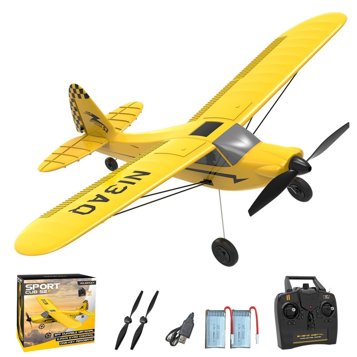 RC Plane Trainer Sport Cub 3CH Remote Control Airplane with Prop 