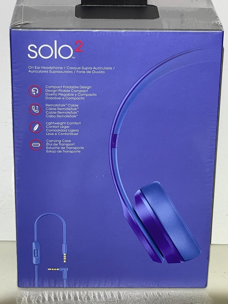 Beats Solo 2 Headphones Solo2 Wired On-Ear Headband Royal Edition