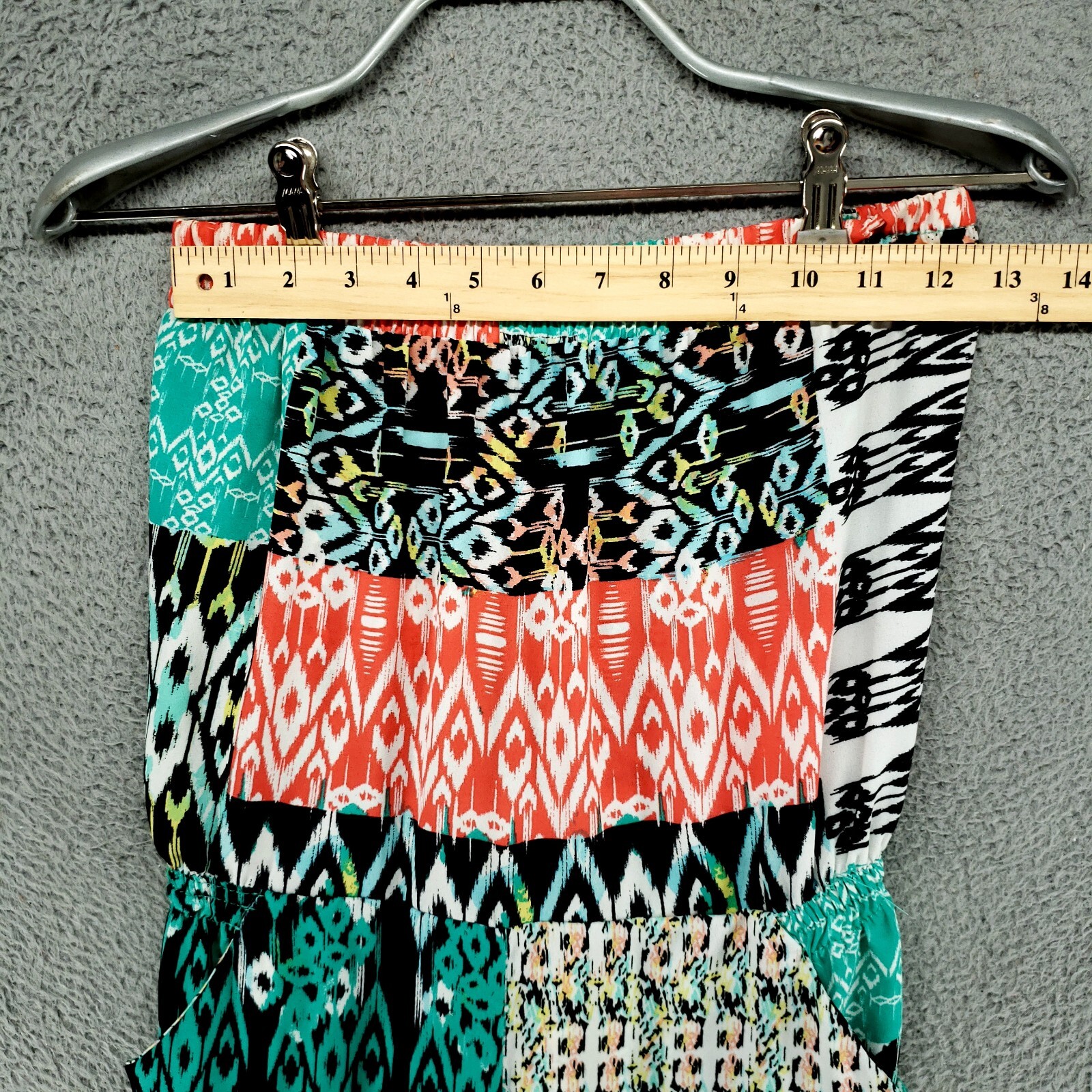 Design Lab Patchwork Print Tube Top Strapless Jum… - image 13