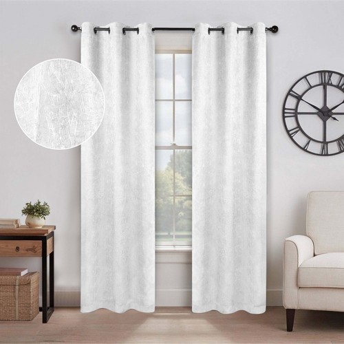 Senna Textured Washable Room Darkening Blackout Curtains, Set of 2 Panels - 第 81/90 張圖片