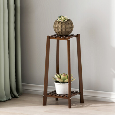 Multi Tier Bamboo Tall Plant Stand Pot Holder Corner Table Flower Display Shelf 