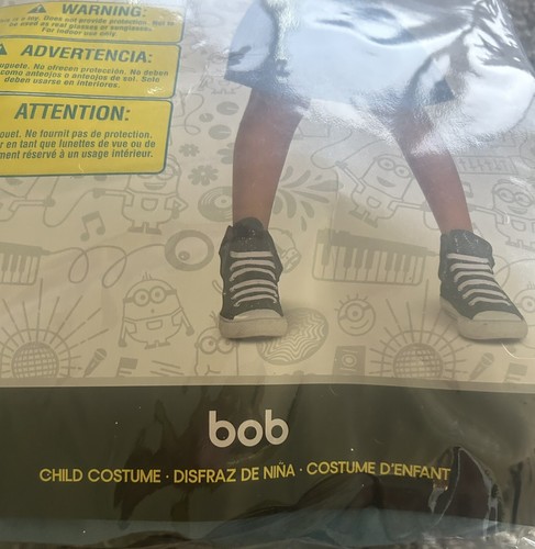 Diguise Bob Minion Girl Costume for kids- w/goggles & hat- Small 4-6- NEW!! - Picture 6 of 10